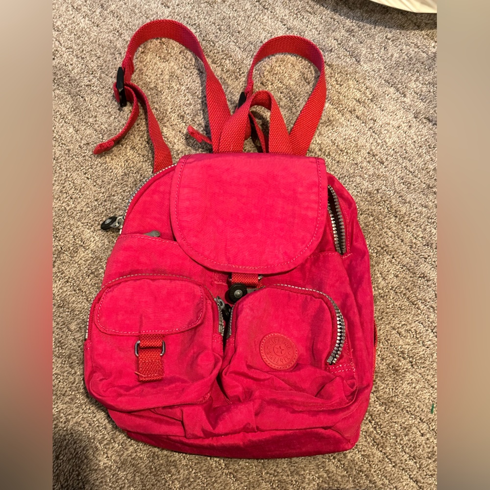 Kipling fuchsia bright pink backpack